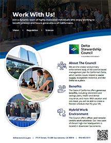 Work with us! Screenshot of Work with us recruitment flyer.