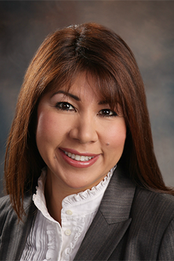 A portrait of Chair Virginia Madueño.